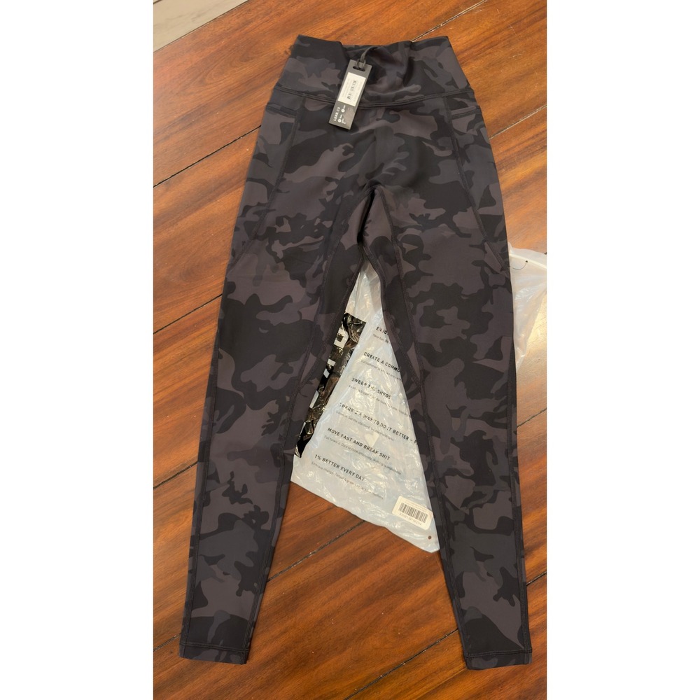 LSKD Fusion Full Length Tight Black Camo High Waisted Leggings WTGH0008P 2XS NWT - Picture 15 of 16